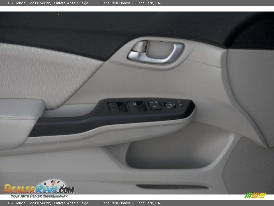 2014 Honda Civic LX Sedan Taffeta White / Beige Photo #9