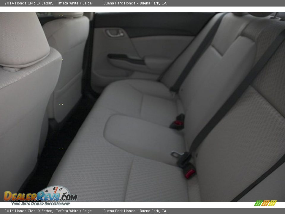 2014 Honda Civic LX Sedan Taffeta White / Beige Photo #14