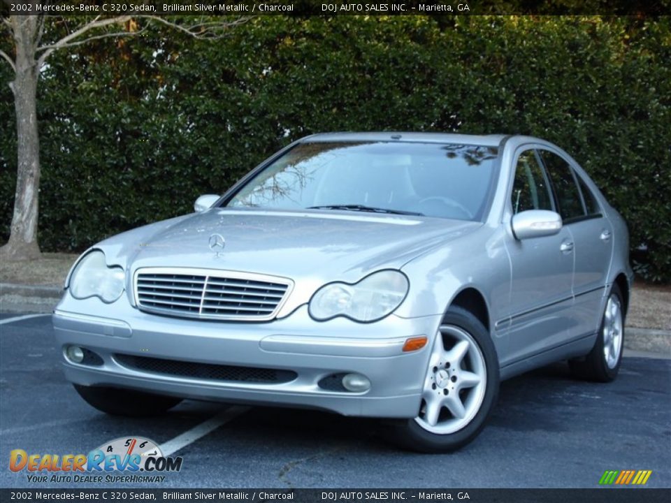 2002 Mercedes-Benz C 320 Sedan Brilliant Silver Metallic / Charcoal Photo #1