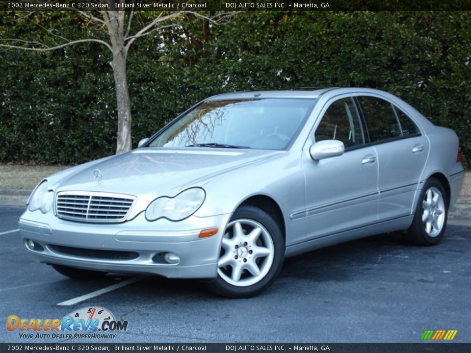 2002 Mercedes-Benz C 320 Sedan Brilliant Silver Metallic / Charcoal Photo #2