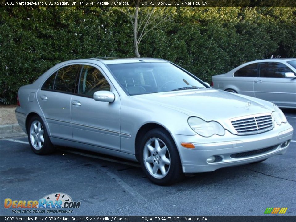 2002 Mercedes-Benz C 320 Sedan Brilliant Silver Metallic / Charcoal Photo #10