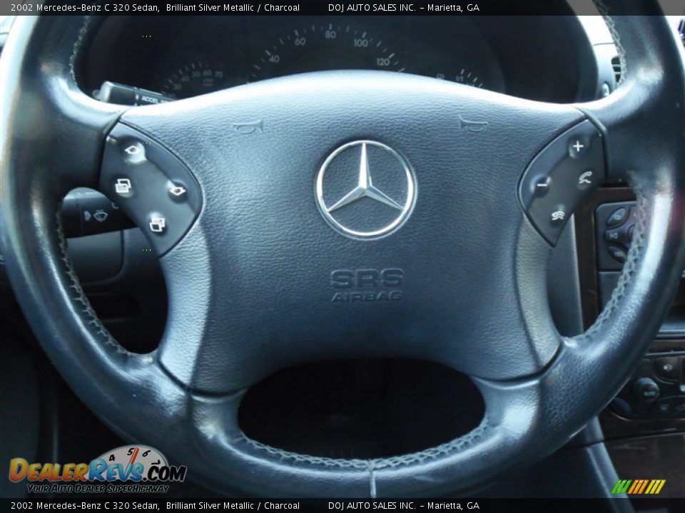 2002 Mercedes-Benz C 320 Sedan Brilliant Silver Metallic / Charcoal Photo #36