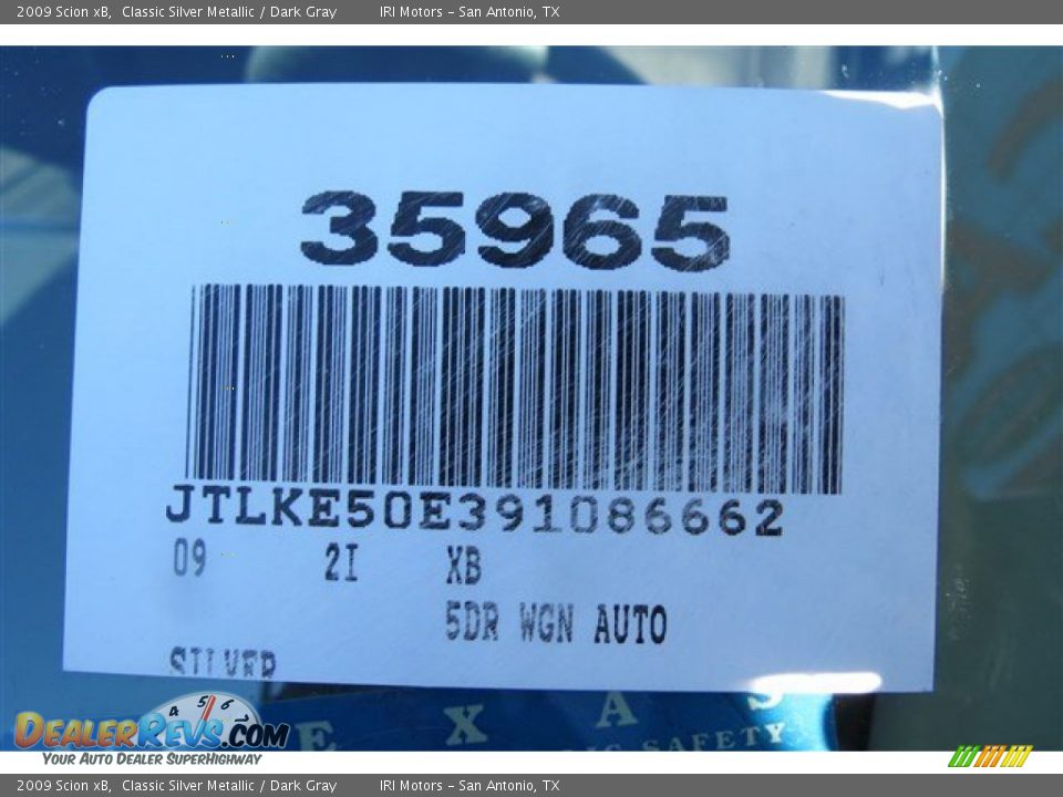 2009 Scion xB Classic Silver Metallic / Dark Gray Photo #18