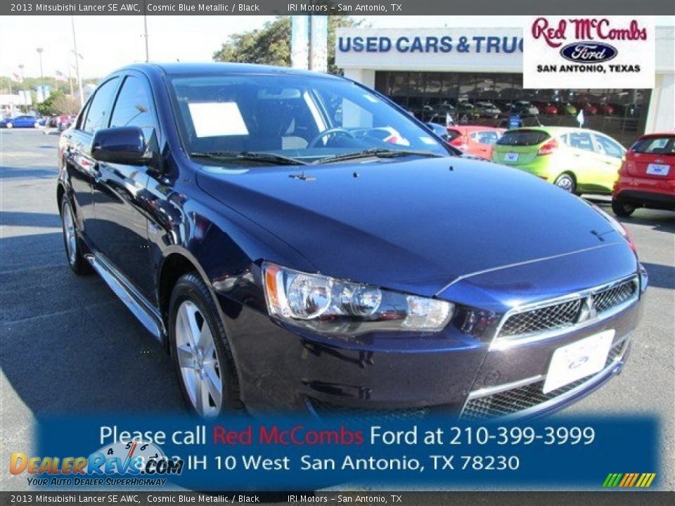 2013 Mitsubishi Lancer SE AWC Cosmic Blue Metallic / Black Photo #1