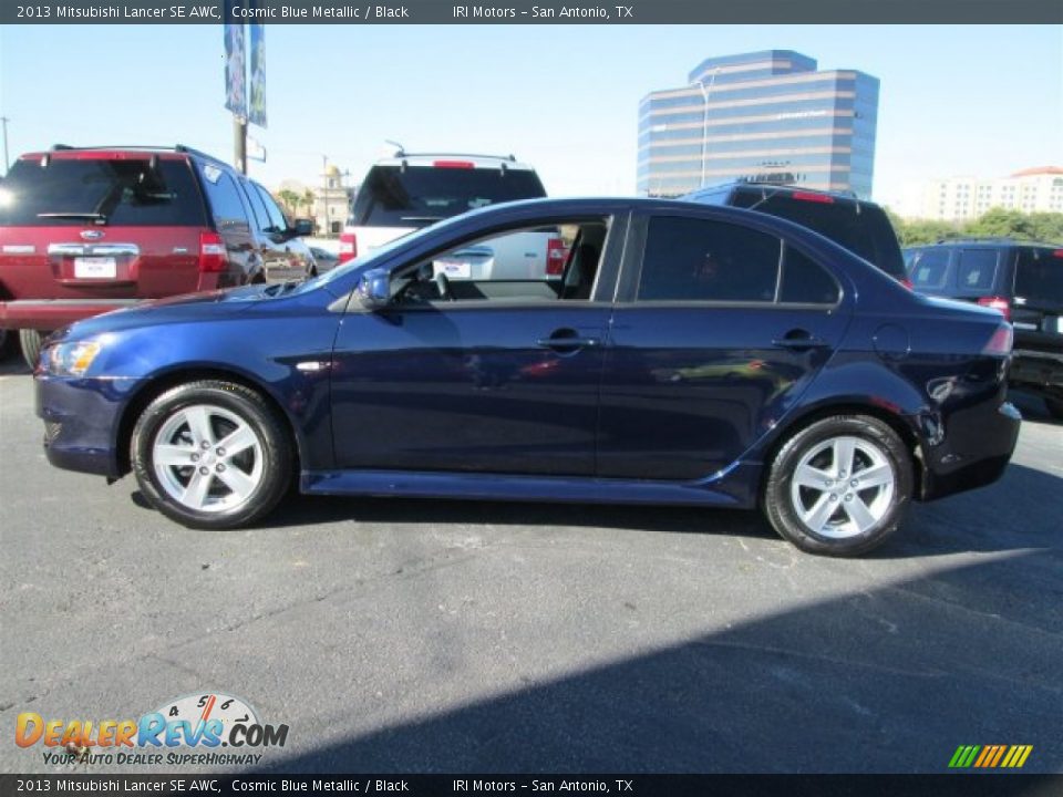 2013 Mitsubishi Lancer SE AWC Cosmic Blue Metallic / Black Photo #3