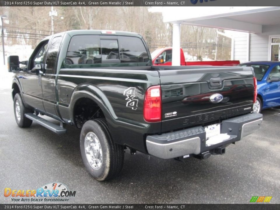 2014 Ford F250 Super Duty XLT SuperCab 4x4 Green Gem Metallic / Steel Photo #2
