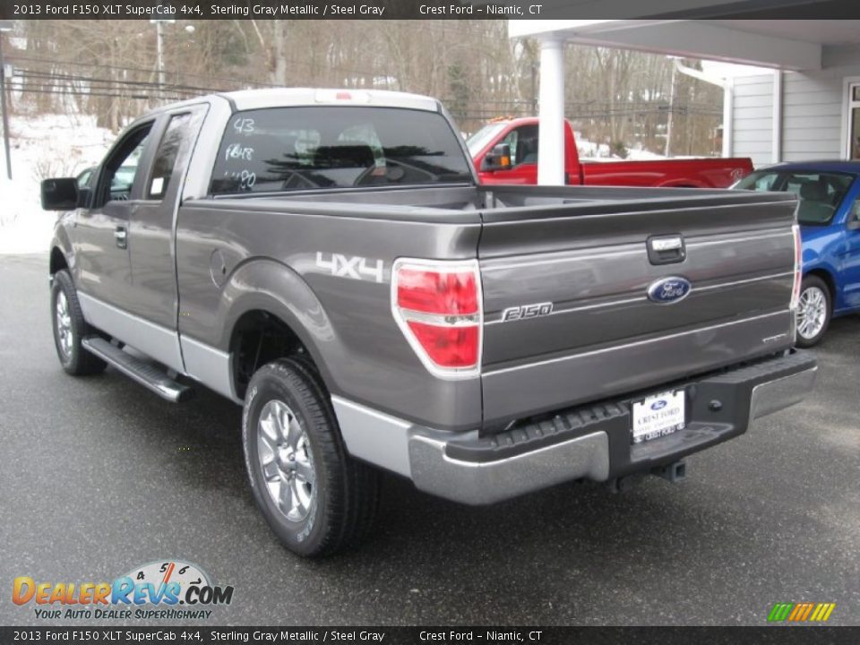 2013 Ford F150 XLT SuperCab 4x4 Sterling Gray Metallic / Steel Gray Photo #2