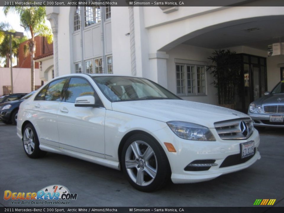 2011 Mercedes-Benz C 300 Sport Arctic White / Almond/Mocha Photo #1