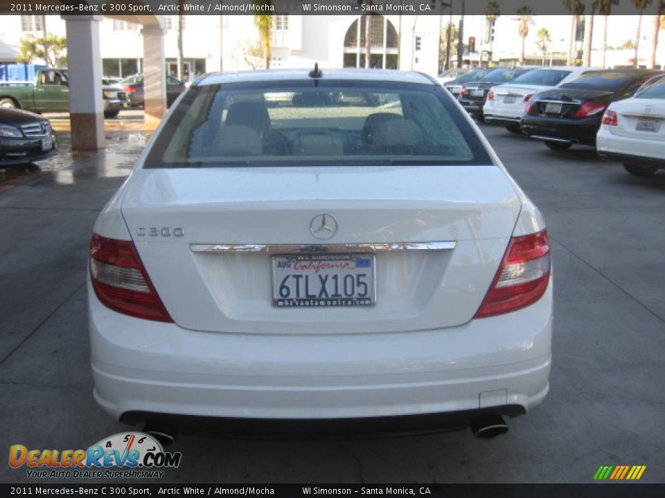 2011 Mercedes-Benz C 300 Sport Arctic White / Almond/Mocha Photo #3