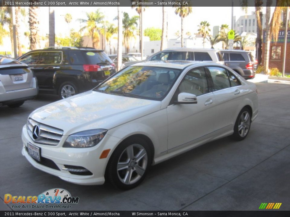 2011 Mercedes-Benz C 300 Sport Arctic White / Almond/Mocha Photo #5