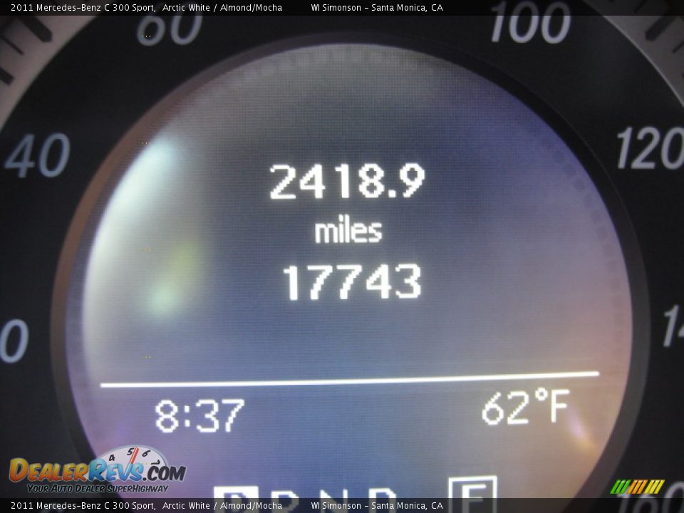 2011 Mercedes-Benz C 300 Sport Arctic White / Almond/Mocha Photo #10