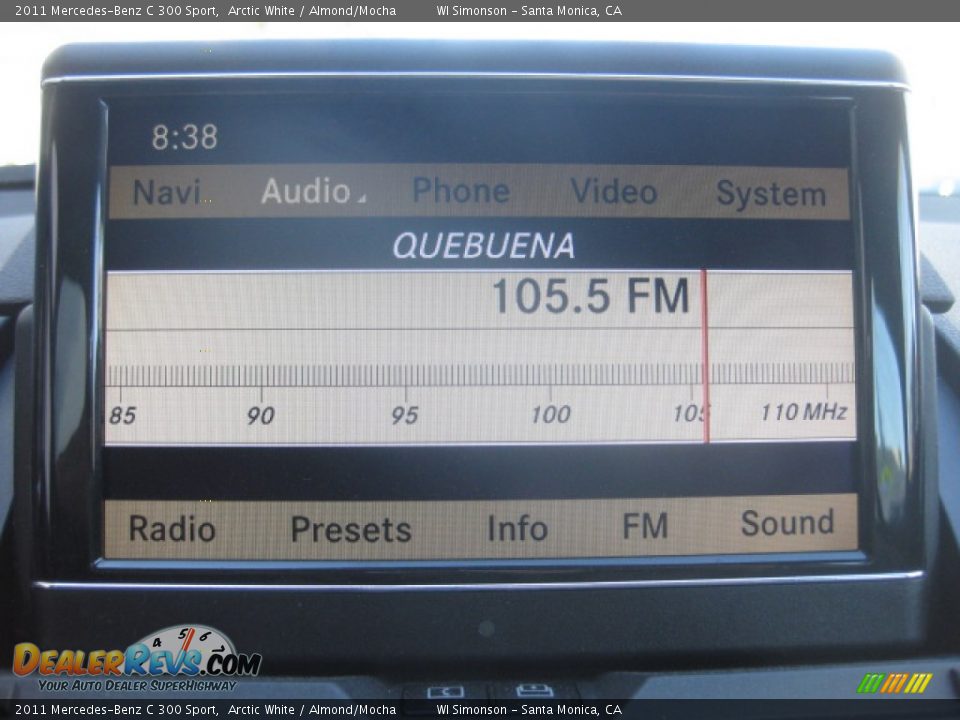 2011 Mercedes-Benz C 300 Sport Arctic White / Almond/Mocha Photo #16