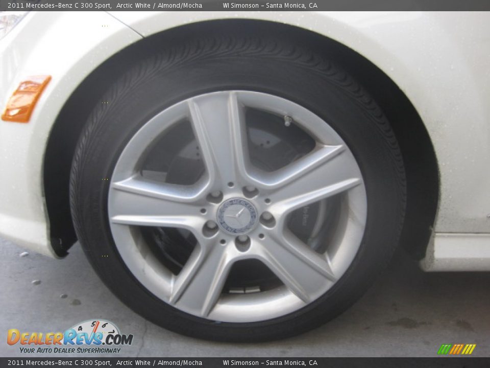 2011 Mercedes-Benz C 300 Sport Arctic White / Almond/Mocha Photo #24