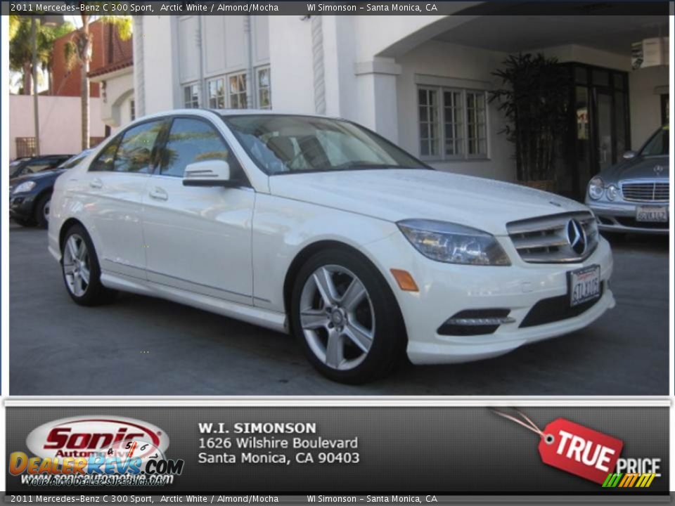 2011 Mercedes-Benz C 300 Sport Arctic White / Almond/Mocha Photo #26