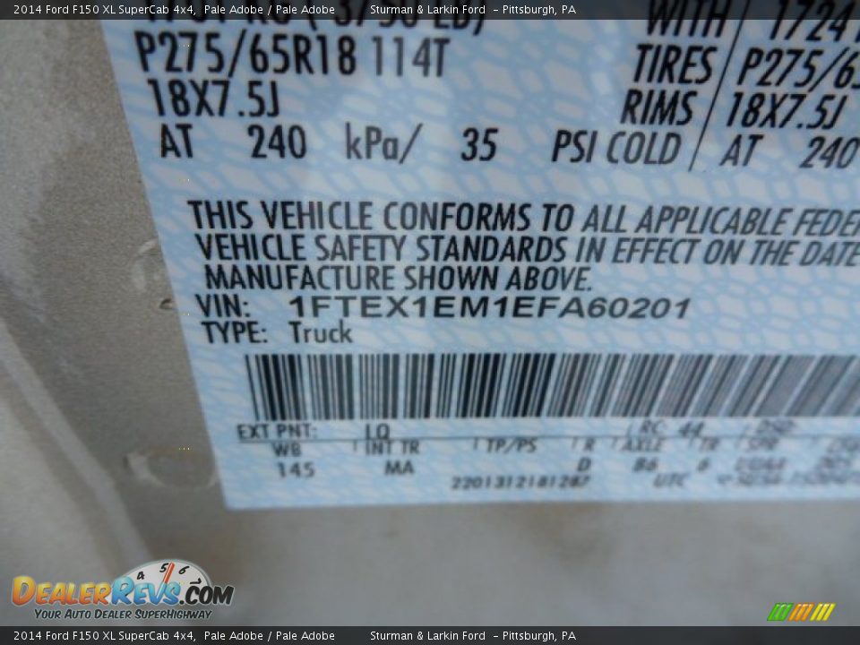 2014 Ford F150 XL SuperCab 4x4 Pale Adobe / Pale Adobe Photo #14