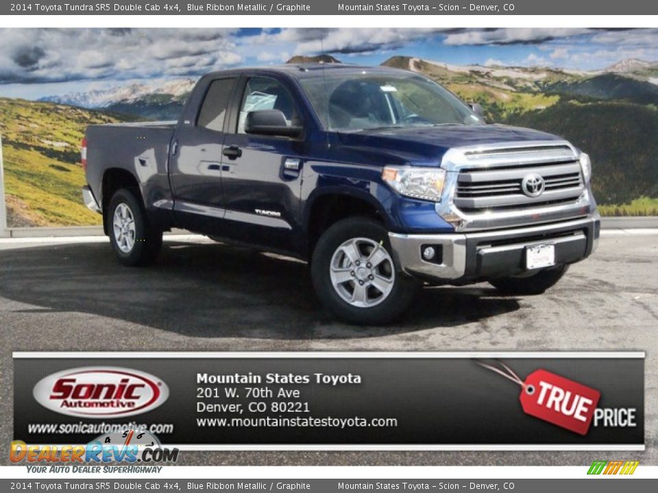 2014 Toyota Tundra SR5 Double Cab 4x4 Blue Ribbon Metallic / Graphite Photo #1