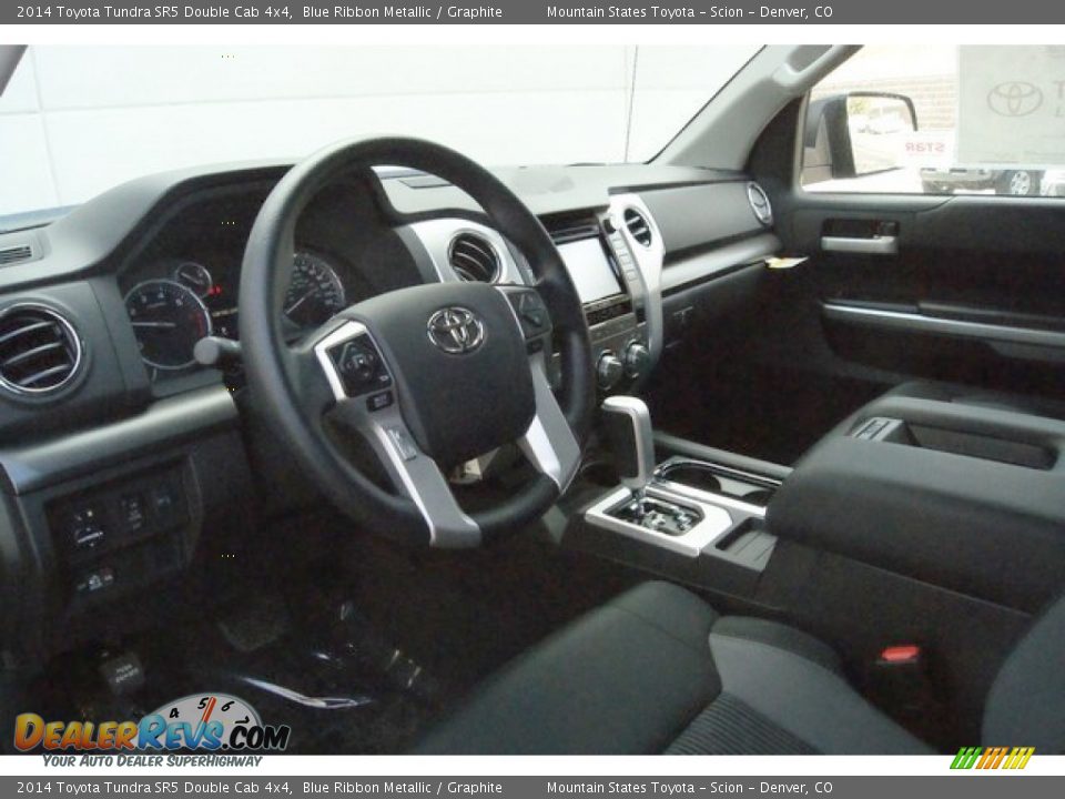 2014 Toyota Tundra SR5 Double Cab 4x4 Blue Ribbon Metallic / Graphite Photo #5