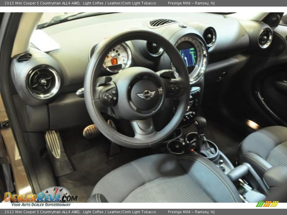 2013 Mini Cooper S Countryman ALL4 AWD Light Coffee / Leather/Cloth Light Tobacco Photo #32