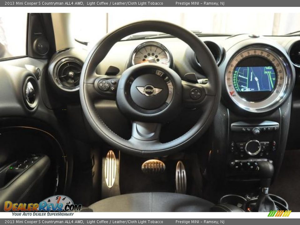 2013 Mini Cooper S Countryman ALL4 AWD Light Coffee / Leather/Cloth Light Tobacco Photo #34