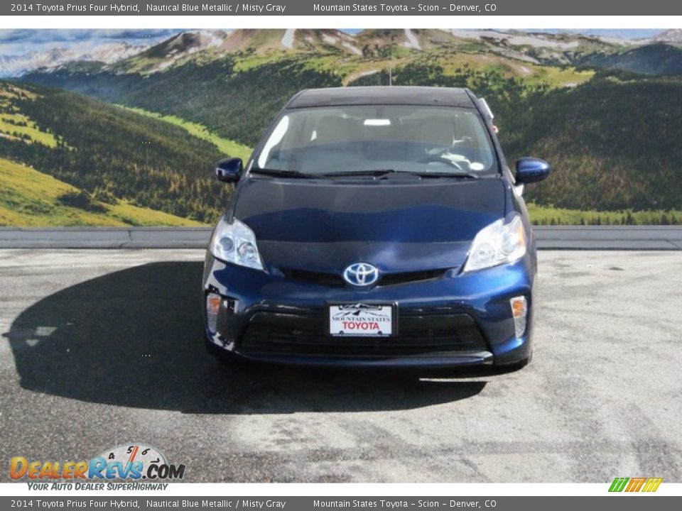 2014 Toyota Prius Four Hybrid Nautical Blue Metallic / Misty Gray Photo #2