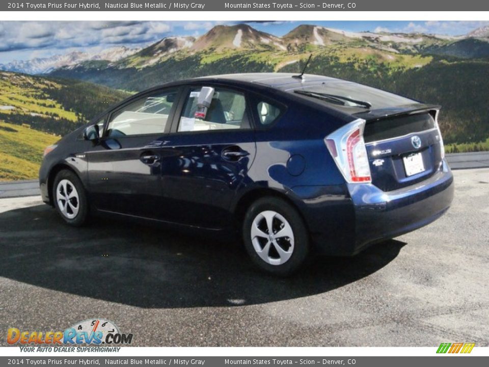 2014 Toyota Prius Four Hybrid Nautical Blue Metallic / Misty Gray Photo #3