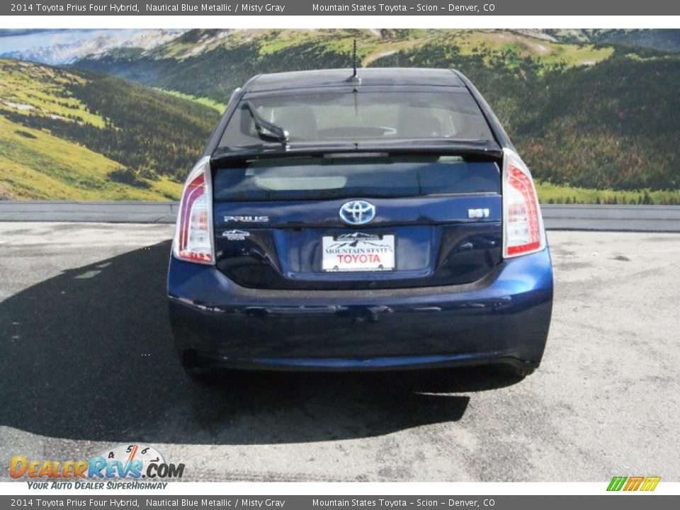 2014 Toyota Prius Four Hybrid Nautical Blue Metallic / Misty Gray Photo #4