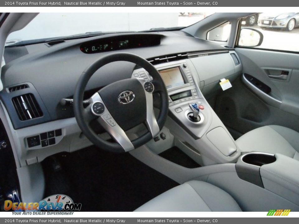 2014 Toyota Prius Four Hybrid Nautical Blue Metallic / Misty Gray Photo #5