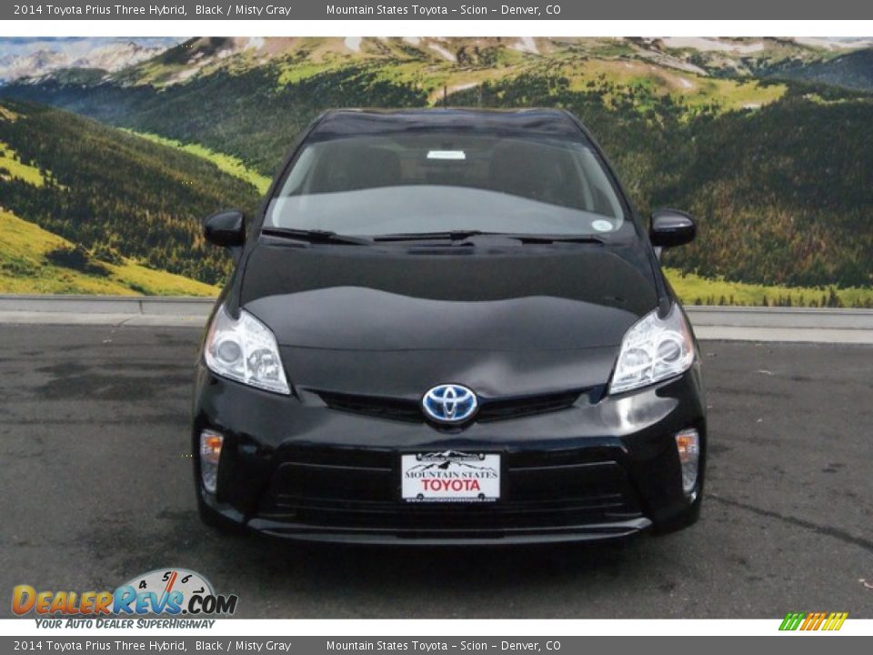 2014 Toyota Prius Three Hybrid Black / Misty Gray Photo #2