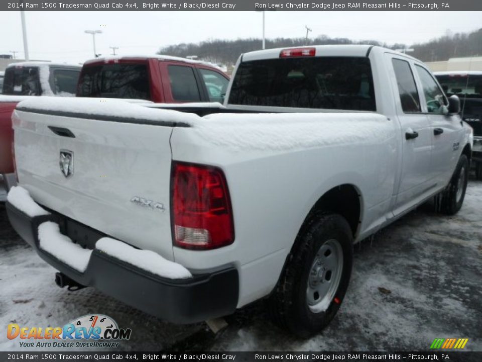 2014 Ram 1500 Tradesman Quad Cab 4x4 Bright White / Black/Diesel Gray Photo #5