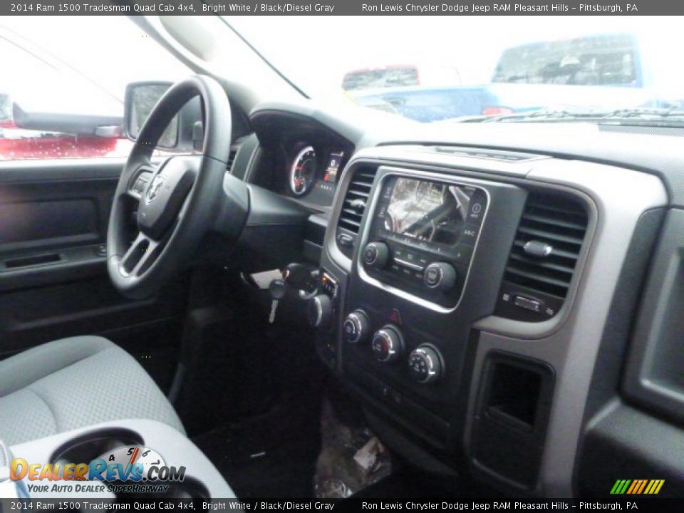 2014 Ram 1500 Tradesman Quad Cab 4x4 Bright White / Black/Diesel Gray Photo #7