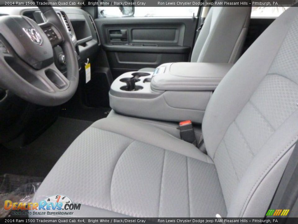 2014 Ram 1500 Tradesman Quad Cab 4x4 Bright White / Black/Diesel Gray Photo #12