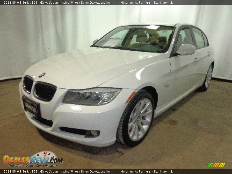 2011 BMW 3 Series 328i xDrive Sedan Alpine White / Beige Dakota Leather Photo #1