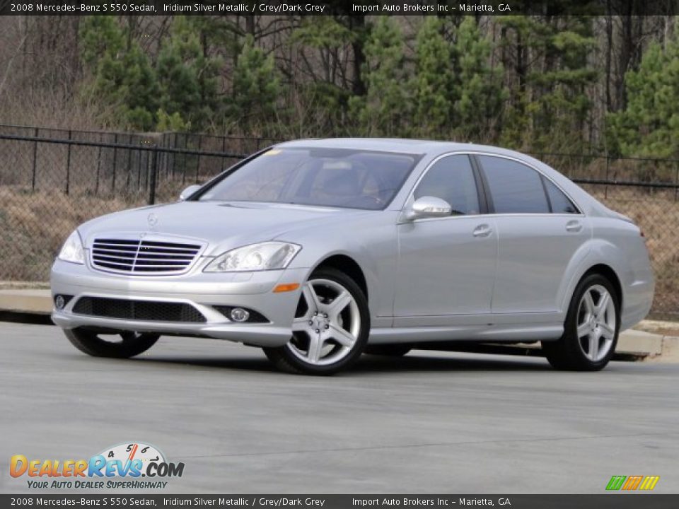 2008 Mercedes-Benz S 550 Sedan Iridium Silver Metallic / Grey/Dark Grey Photo #2