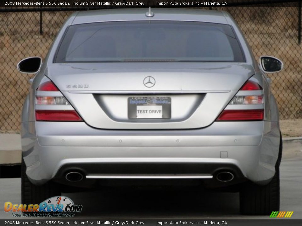 2008 Mercedes-Benz S 550 Sedan Iridium Silver Metallic / Grey/Dark Grey Photo #8