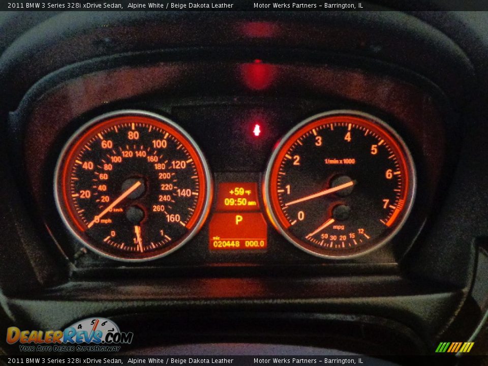 2011 BMW 3 Series 328i xDrive Sedan Alpine White / Beige Dakota Leather Photo #22