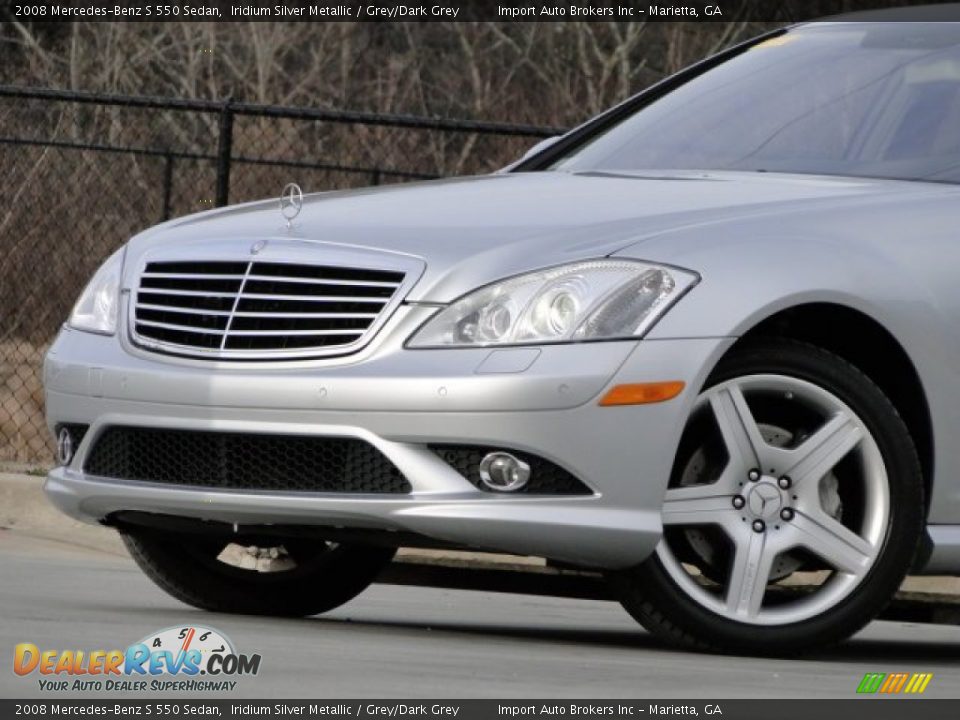 2008 Mercedes-Benz S 550 Sedan Iridium Silver Metallic / Grey/Dark Grey Photo #35