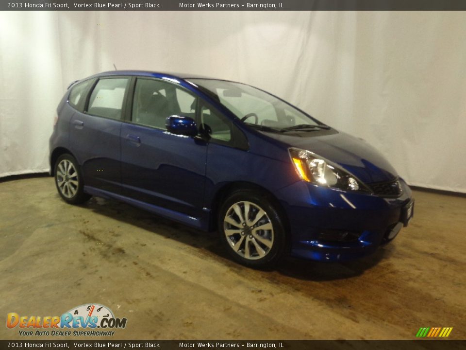 2013 Honda Fit Sport Vortex Blue Pearl / Sport Black Photo #19