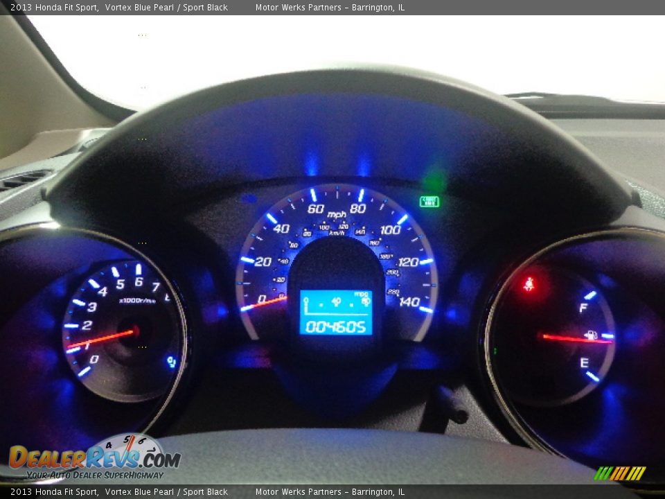 2013 Honda Fit Sport Vortex Blue Pearl / Sport Black Photo #22