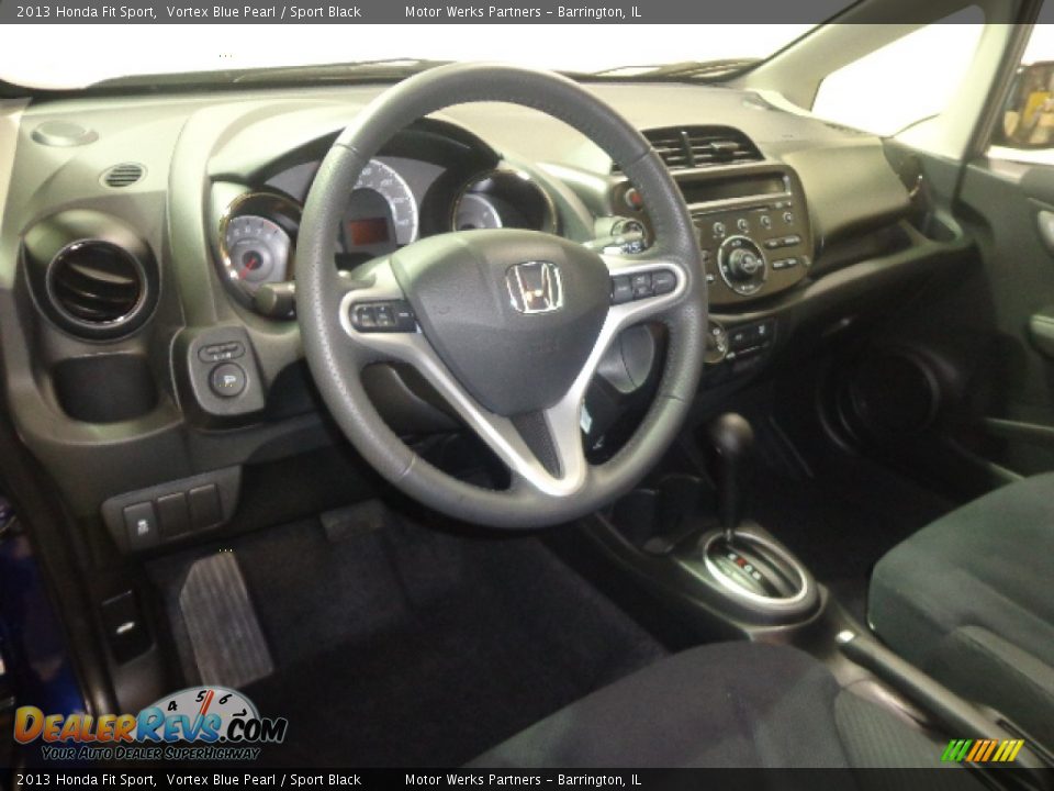 2013 Honda Fit Sport Vortex Blue Pearl / Sport Black Photo #25