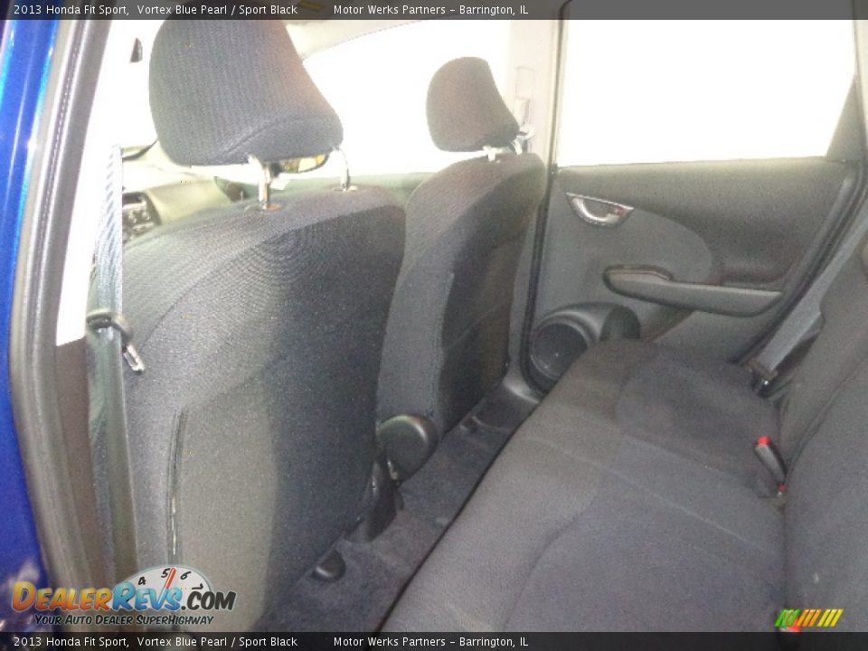 2013 Honda Fit Sport Vortex Blue Pearl / Sport Black Photo #28
