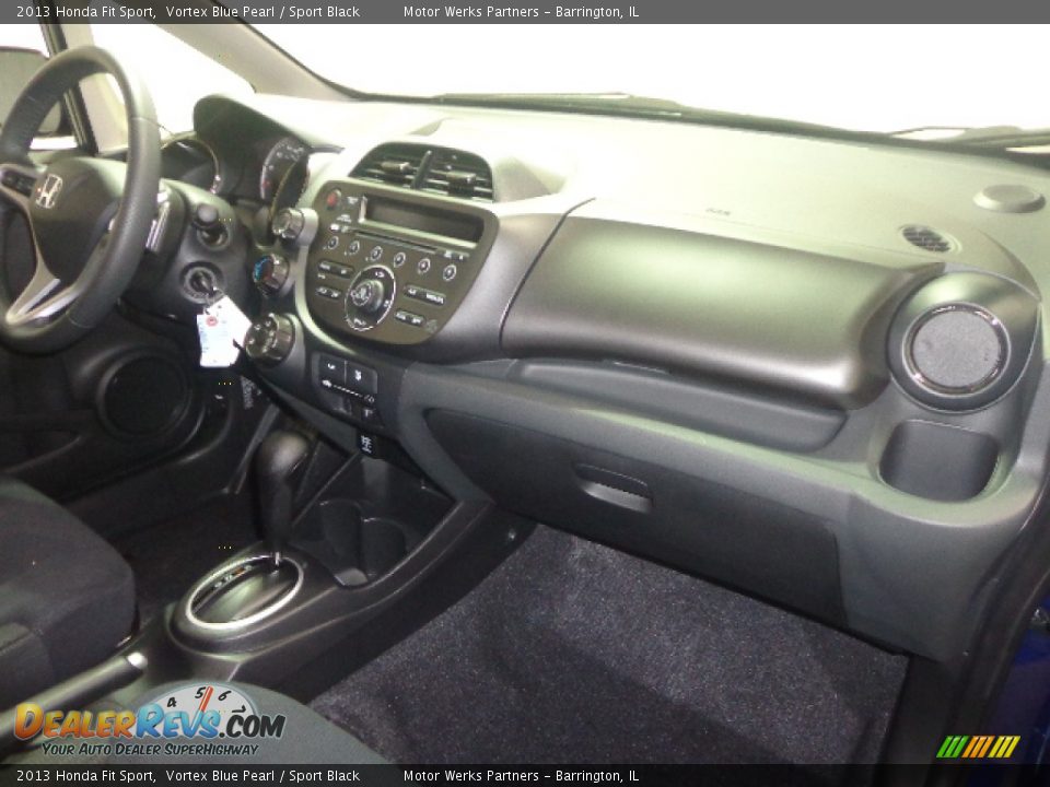 2013 Honda Fit Sport Vortex Blue Pearl / Sport Black Photo #36