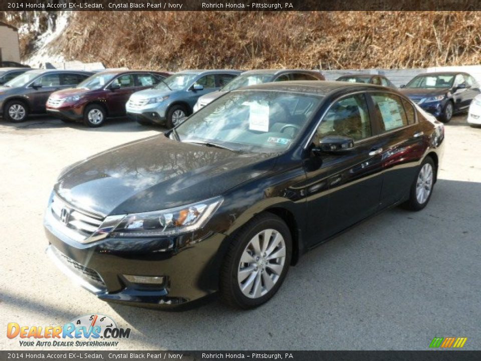 2014 Honda Accord EX-L Sedan Crystal Black Pearl / Ivory Photo #1