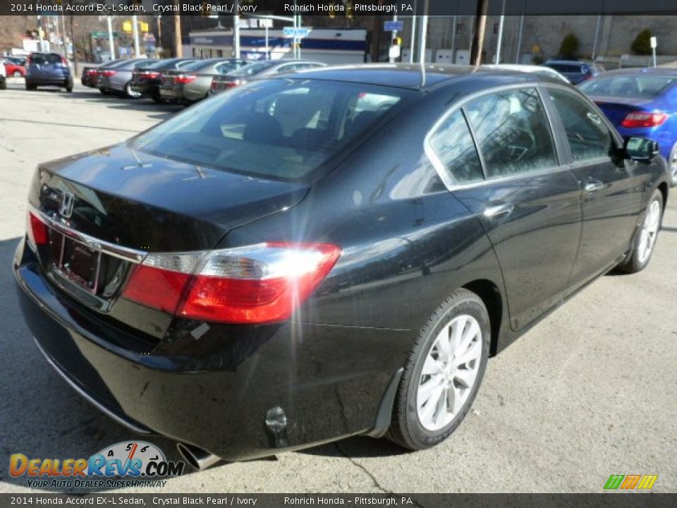 2014 Honda Accord EX-L Sedan Crystal Black Pearl / Ivory Photo #4