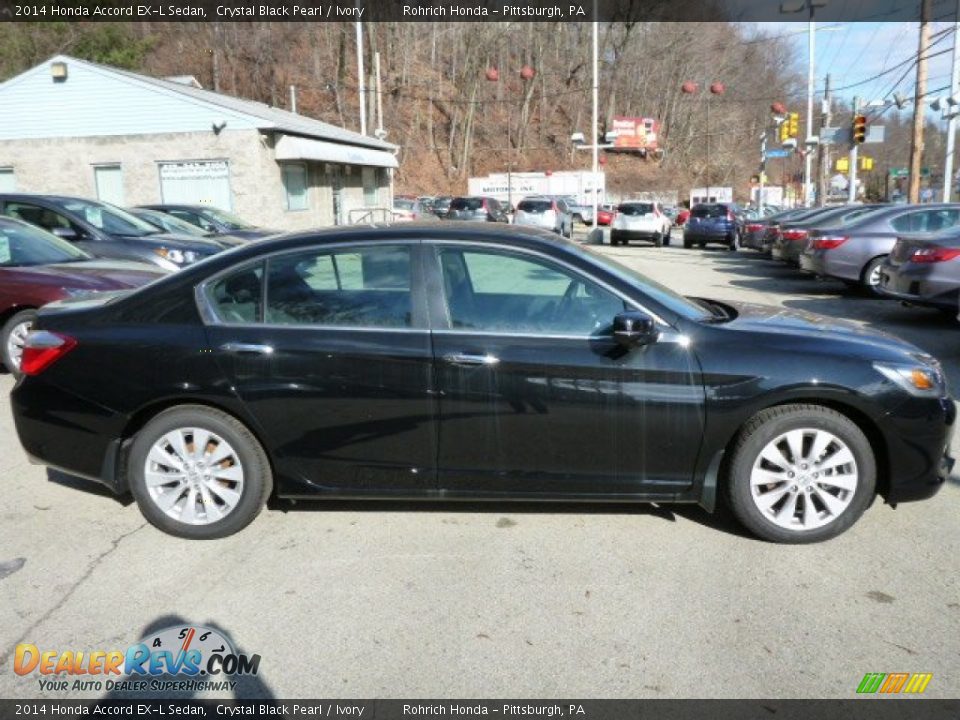 2014 Honda Accord EX-L Sedan Crystal Black Pearl / Ivory Photo #5