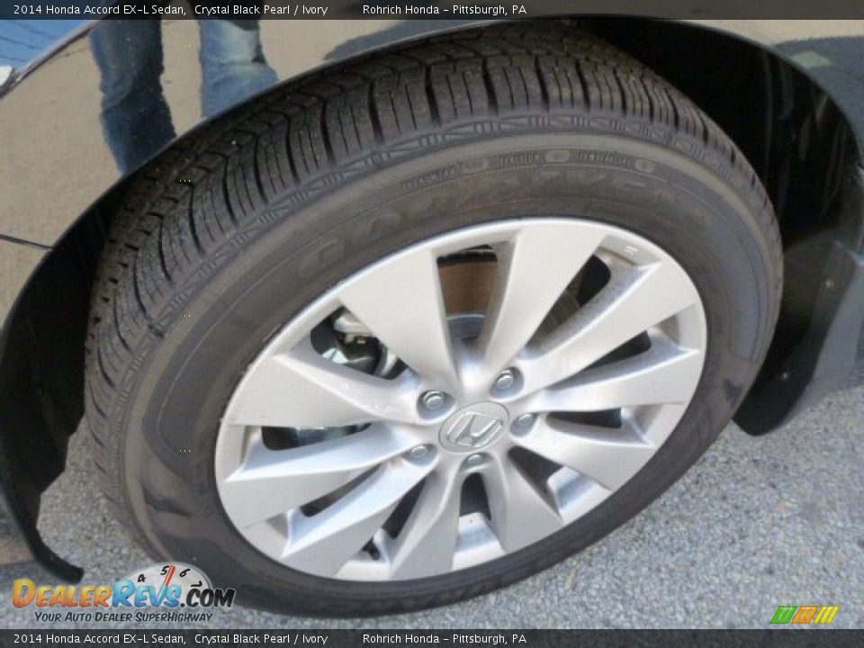 2014 Honda Accord EX-L Sedan Crystal Black Pearl / Ivory Photo #6