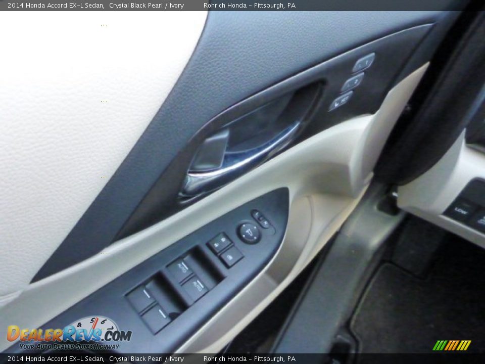 2014 Honda Accord EX-L Sedan Crystal Black Pearl / Ivory Photo #10
