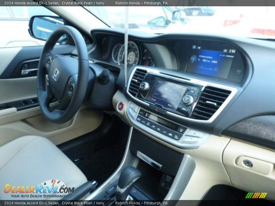 2014 Honda Accord EX-L Sedan Crystal Black Pearl / Ivory Photo #12