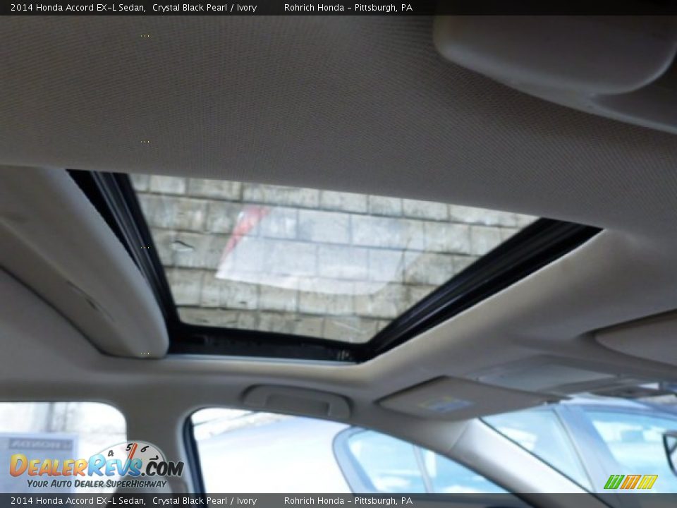 2014 Honda Accord EX-L Sedan Crystal Black Pearl / Ivory Photo #16