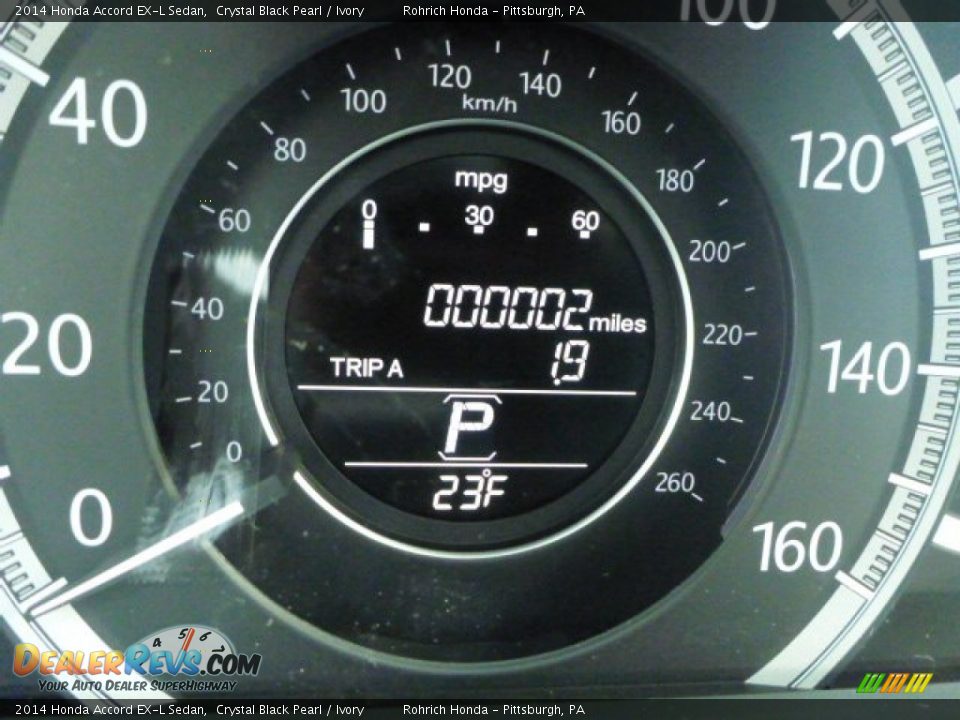 2014 Honda Accord EX-L Sedan Crystal Black Pearl / Ivory Photo #19