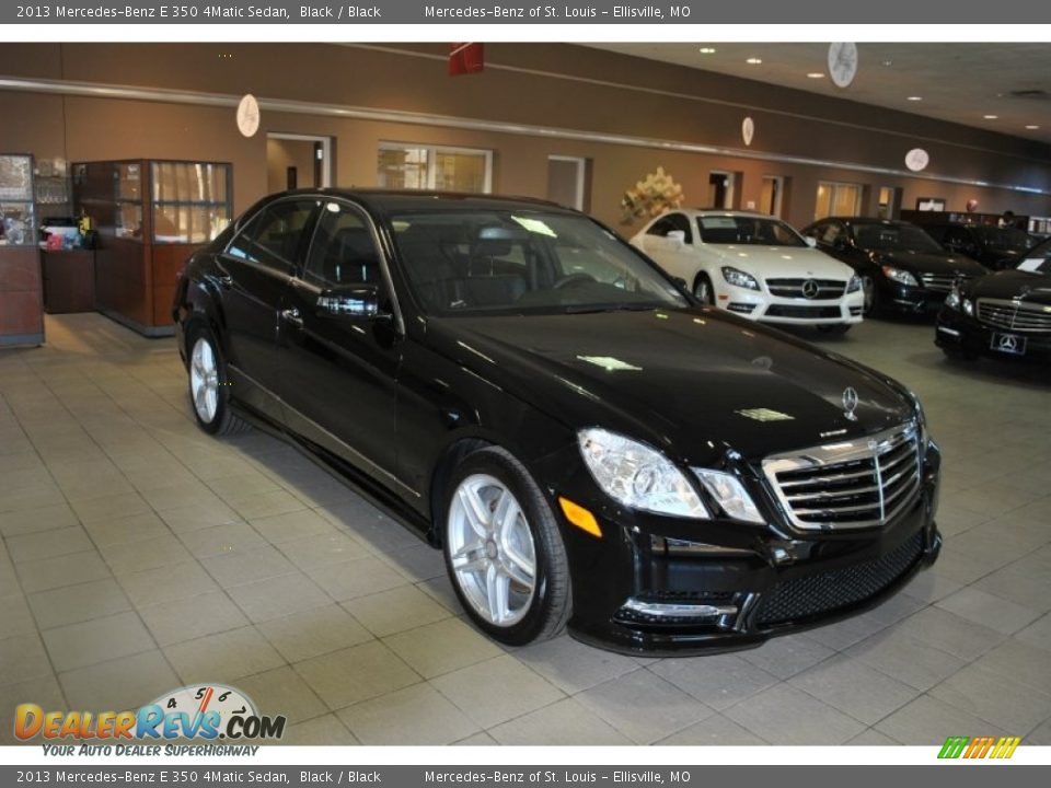 2013 Mercedes-Benz E 350 4Matic Sedan Black / Black Photo #1
